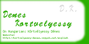 denes kortvelyessy business card
